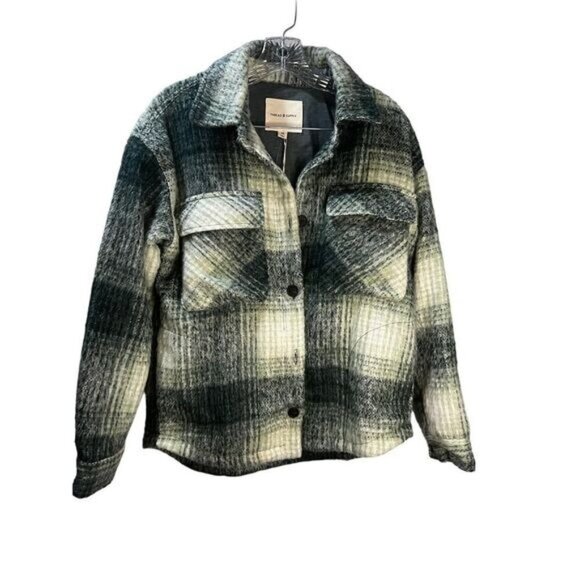 NWT Thread‎ & Supply Plaid Shirt Jacket XS - Picture 1 of 4